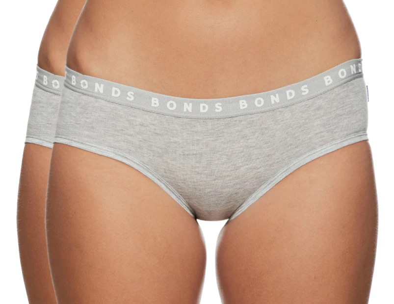 Bonds Women's Hipster Boyleg Underwear 2-Pack - Grey