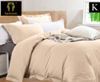 Ramesses 400TC Cotton Bamboo King Bed Quilt Cover Set - Cameo Rose