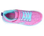 Skechers Girls' Move N' Groove Sparkle Spinner Runners - Pink/Turquoise