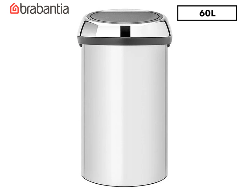 Brabantia 60L Touch Bin - Metallic Grey