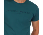 Original Weekend Men's Logo Print T-Shirt - Atlantic