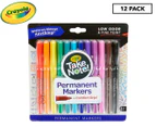 Crayola Take Note Permanent Markers 12-Pack - Multi