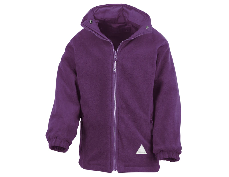 Result Childrens/Kids Reversible Storm Stuff Anti Pilling Fleece Waterproof Jacket (Purple) - BC883