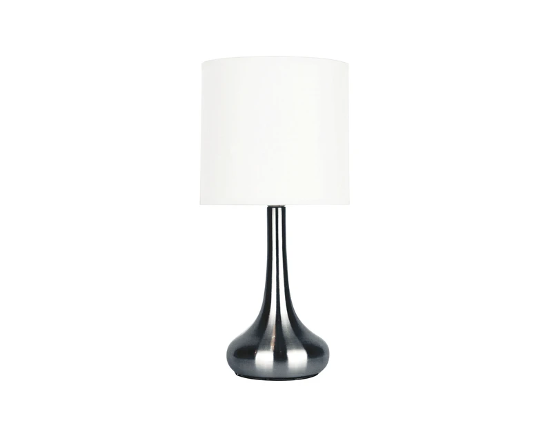 Lola One Light Touch Table Lamp Brushed Chrome