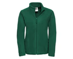 Russell Colours Ladies Full Zip Outdoor Fleece Jacket (Bottle Green) - BC574