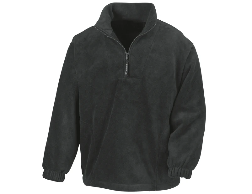 Result Unlined Active 1/4 Zip Anti-Pilling Fleece Top (Black) - BC920