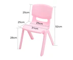 120x60cm Kid's Adjustable Rectangle Pink Table & 6 Mixed Chairs Set