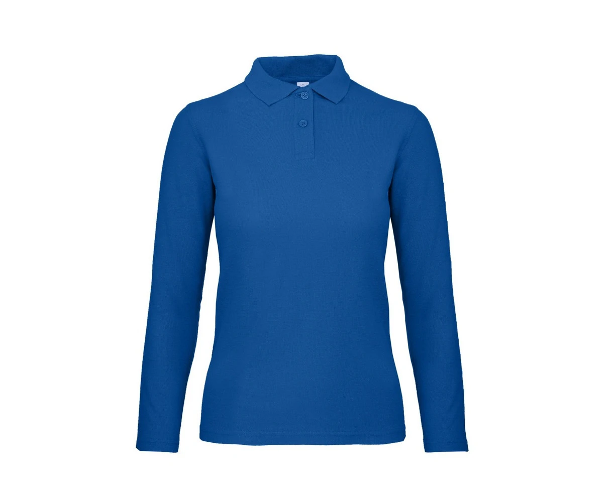 B&C Id.001 Womens Long Sleeve Polo (Royal Blue) - BC3944