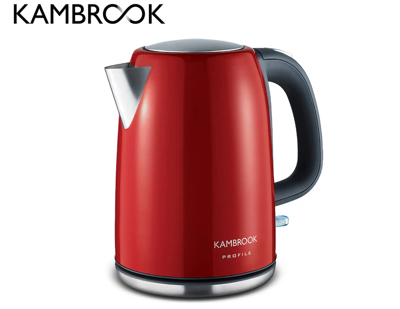 Kambrook 1.7L Profile Stainless Steel Kettle - Red