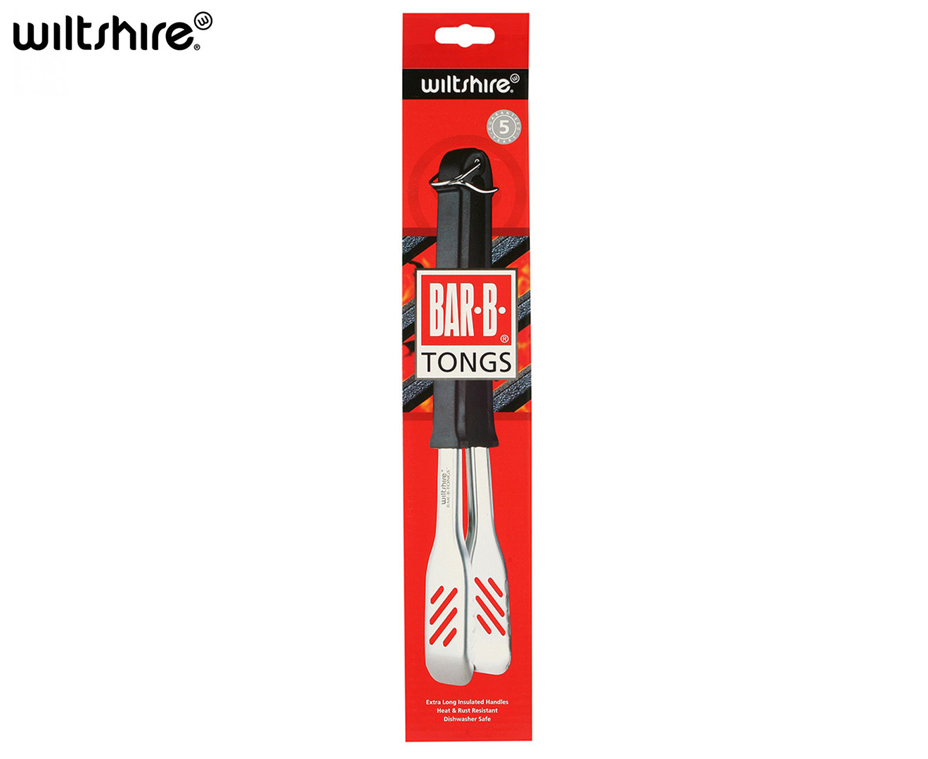 Wiltshire Bar-B Tongs - Silver/Black | Catch.com.au