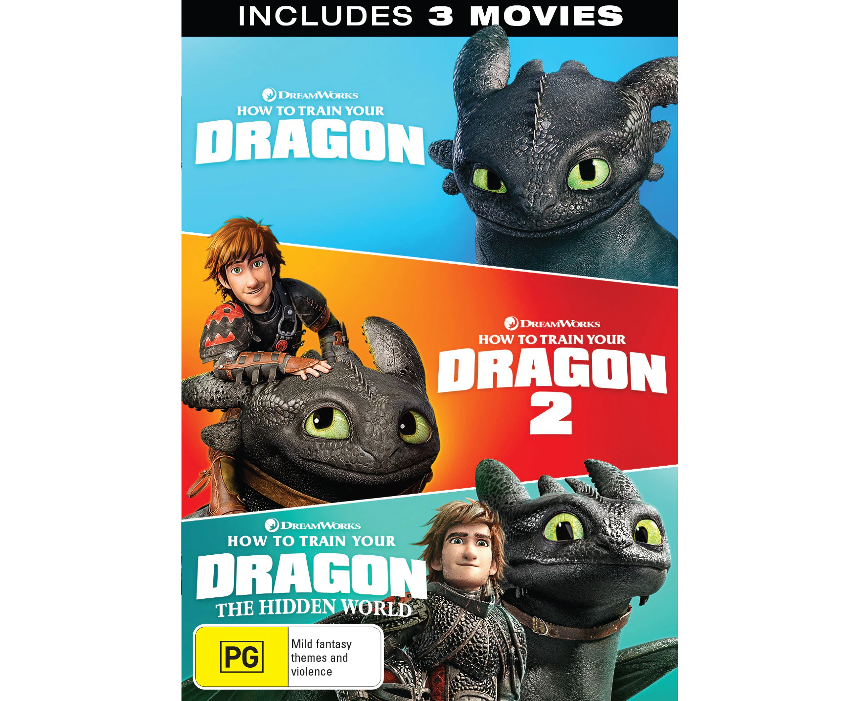 How to Train Your Dragon 1-3 Box Set DVD Region 4