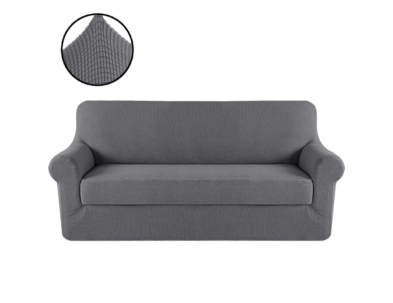 Sofa Cover Stretch 1 2 3 Seater Easy Fit Lounge Couch Super Quality Slipcovers - Grey