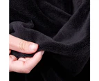 Dilly's Collections Soft Microfibre Spa Body Towel Wrap - Universal Size - Black