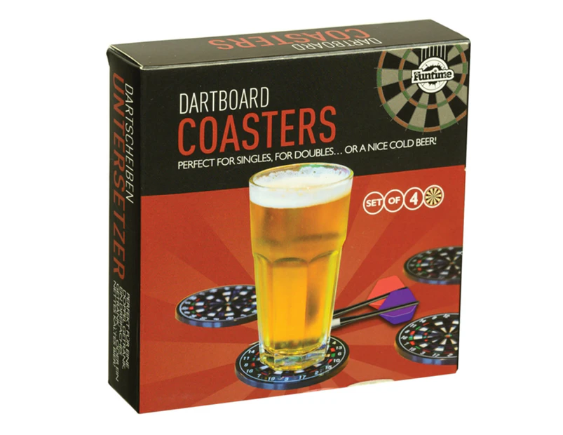 Dartboard Drink Coasters 4pk