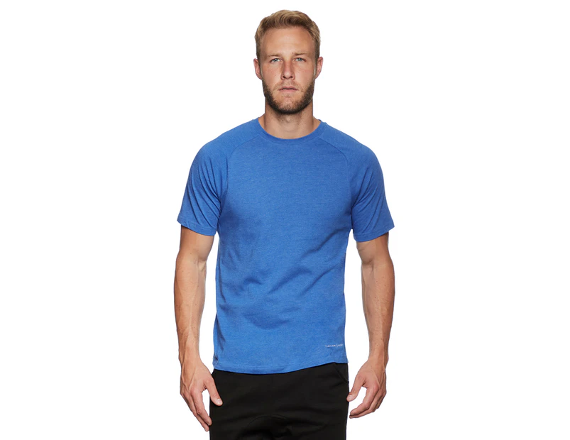 Tahari Sport Men's Great Run Jersey Tee / T-Shirt / Tshirt - Blue Melange