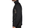 Tahari Sport Men's Combat Quarter Zip Sweater - Black/Heather Grey