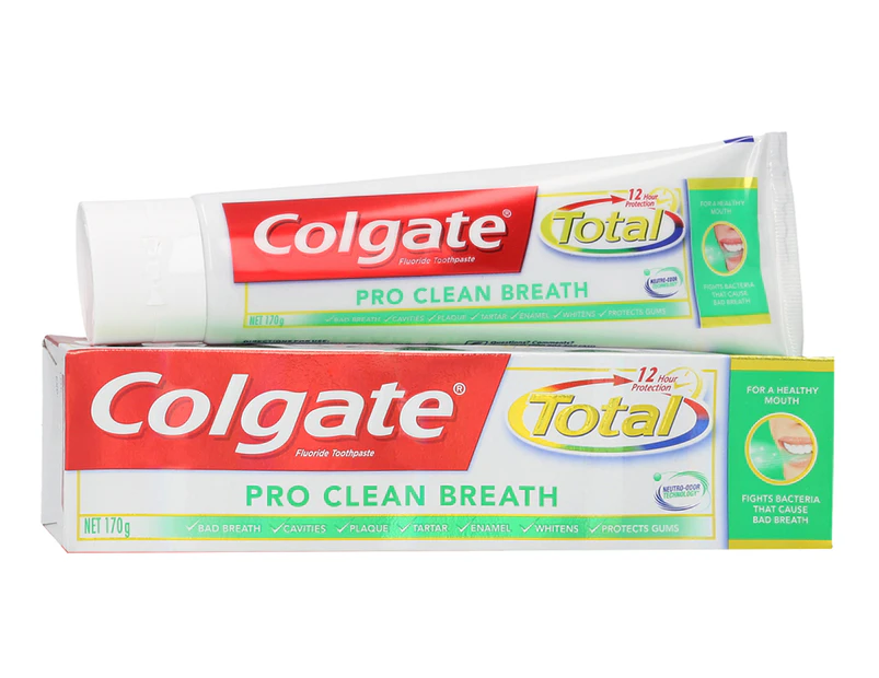 Colgate Total Pro Clean Breath Toothpaste 170g
