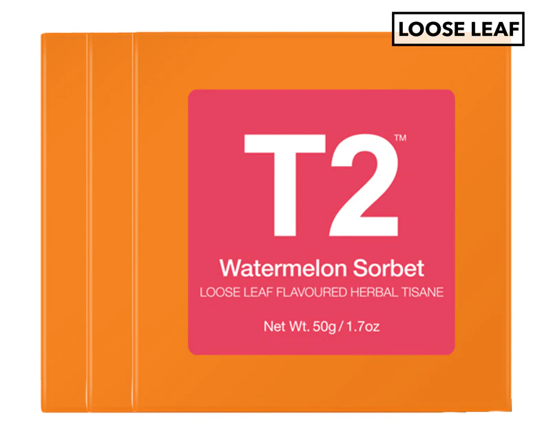 3 x T2 Loose Leaf Gift Cube Watermelon Sorbet 50g