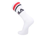 Fila Men's Heritage Sports Crew Socks 3-Pack - White