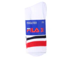 Fila Men's Heritage Sports Crew Socks 3-Pack - White