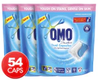 3 x 18pk OMO Sensitive Front & Top Loader Liquid Laundry Dual Caps