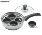 Wiltshire Soho Stainless Steel 4-cup Egg Poacher