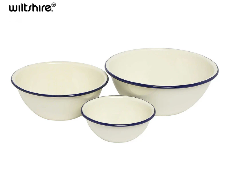 Wiltshire 3-Piece Enamel Mixing Bowl Set