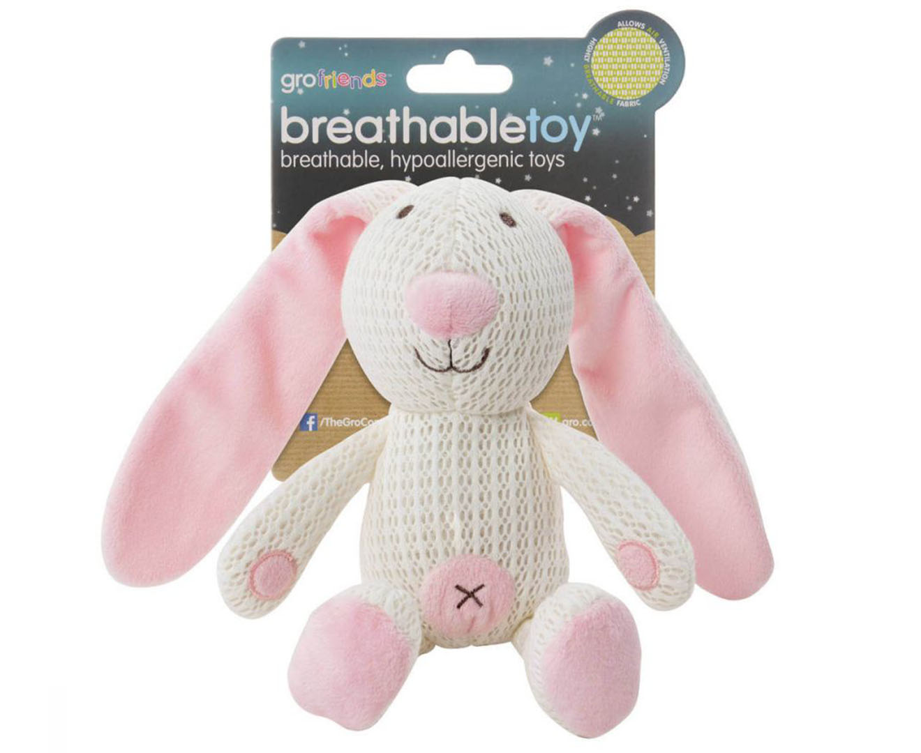 gro company comforter bunny pink