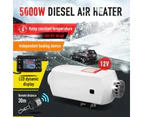 10L Tank Diesel Air Heater Remote Control 12V 5KW Caravan Motorhomes Boat Car Heater   White