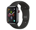Apple Watch Series 4 GPS + Cellular, 44mm Stainless Steel Case w/ Sport Band