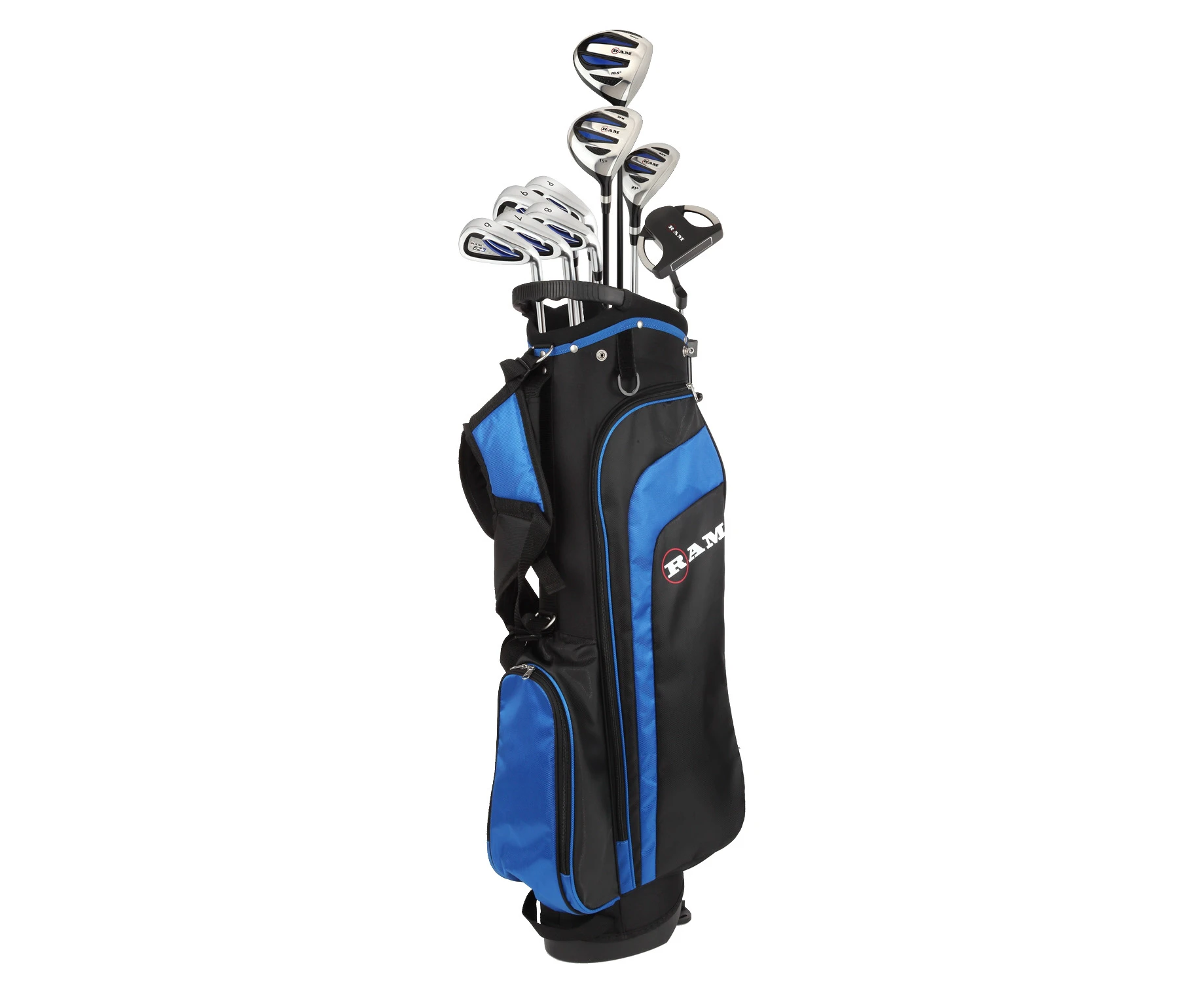 Ram Golf EZ3 Golf Clubs Set with Stand Bag - ALL Graphite Shafts, Mens Right Hand