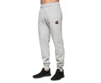 Champion Men's C Logo Cuff Trackpants / Tracksuit Pants - Oxford Heather