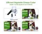 WACWAGNER Kitchen Multifunction Vegetable Food Slicer Manual Rotary Drum Grater Chopper WHITE