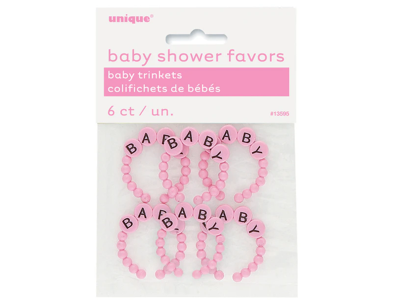 Baby Trinkets Pink 6 Pack