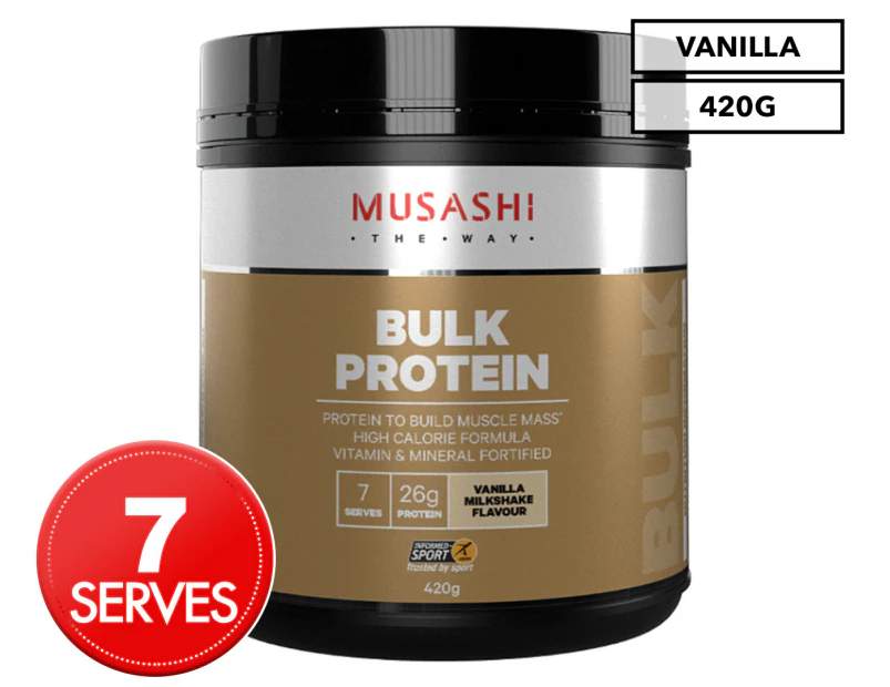 Musashi Bulk Protein Powder Vanilla Milkshake 420g