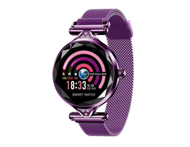 WIWU H1 Fitness Tracker Women Smart Watch Heart Rate Monitor Lady Wristband Bracelet Bluetooth Waterproof-Purple