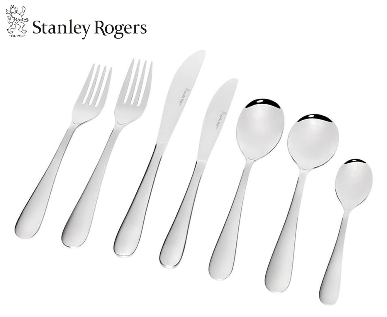 Stanley Rogers 42-Piece Deevo Satin Cutlery Set