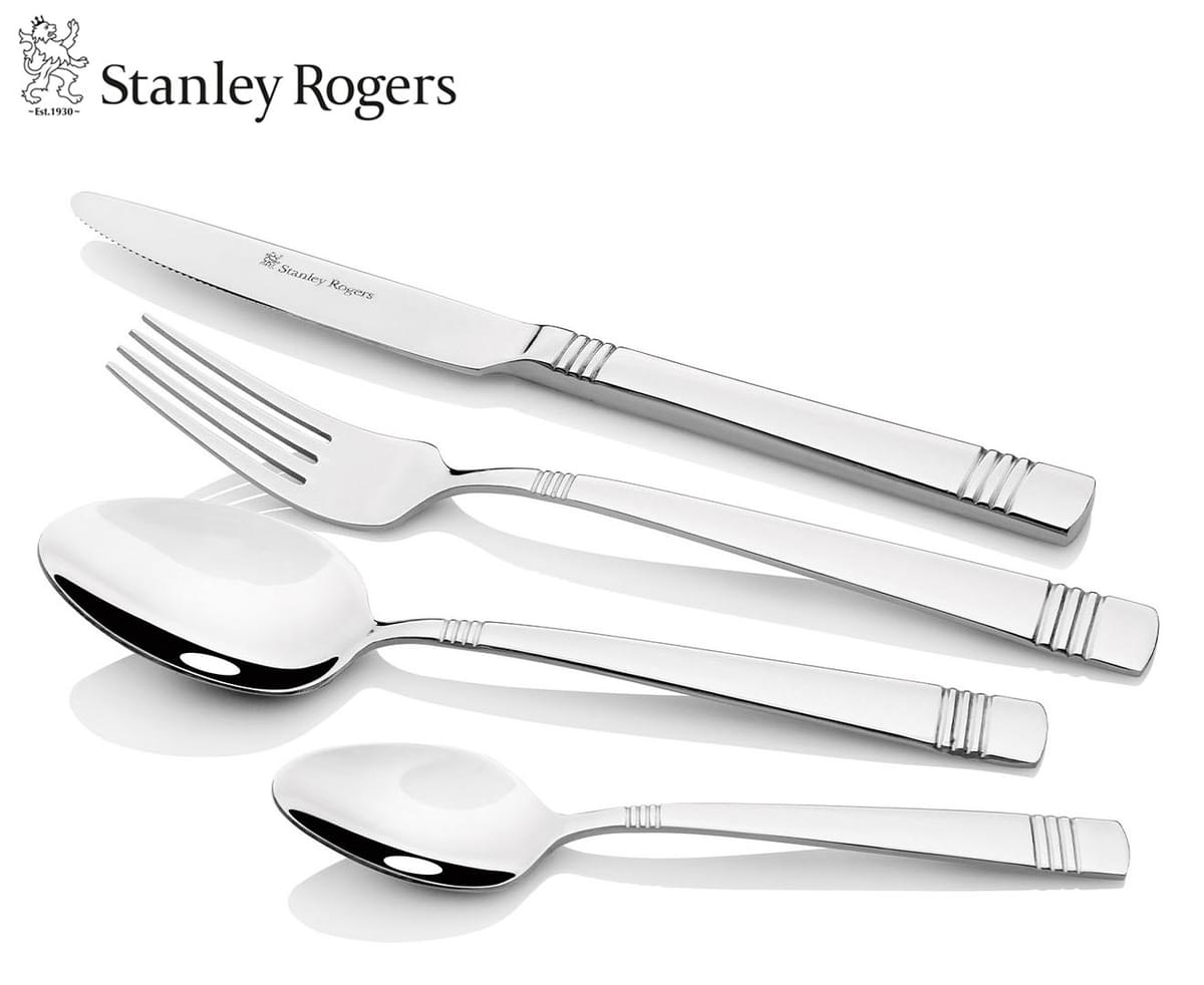 16pc set Stanley Rogers Clarendon 18/10 Stainless Entree Cutlery Knive and Fork 