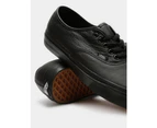 Vans Mens Authentic Leather Sneakers In Black Sneakers Low Top