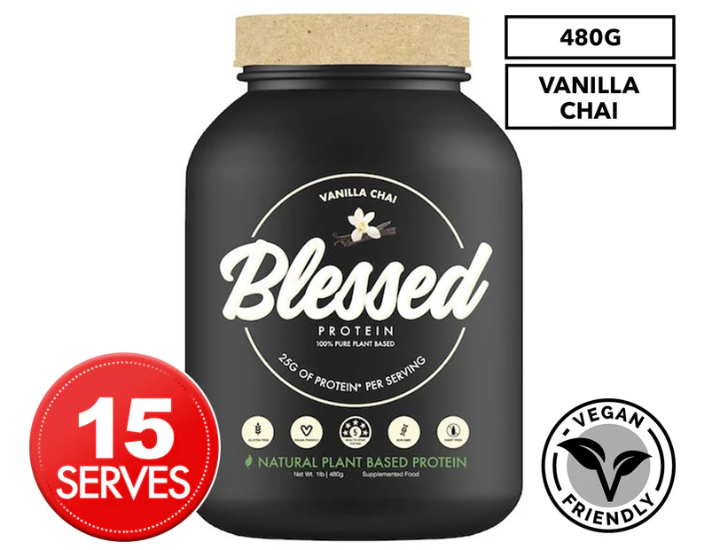 Blessed by EHP Labs Plant Based Protein Vanilla Chai 439g