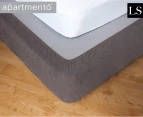 Apartmento Stretch Valance Long Single Bed Base Cover - Slate