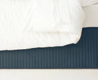 Ardor Quilted Valance Queen Bed Base Cover - Navy