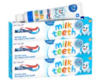3 x Macleans Milk Teeth Fluoride Toothpaste 0-3 Years 63g