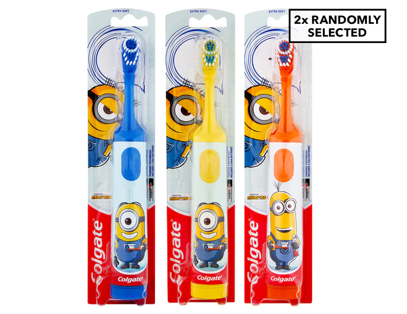 2 x Colgate Minions Kids' Battery Powered Toothbrush - Randomly Selected