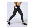 WIWU Men Compression Pants Sports Tights Leggings Base Layers Workout Running - Black