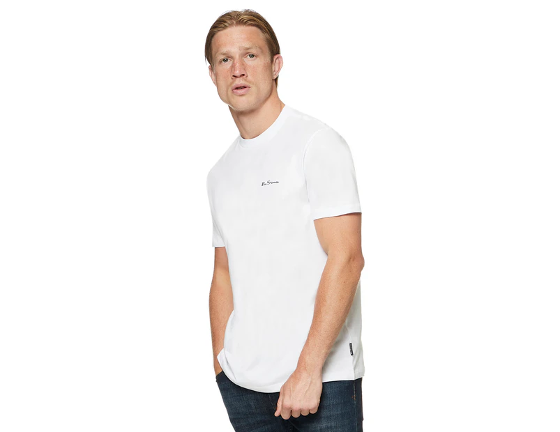 Ben Sherman Men's Chest Logo Tee / T-Shirt / Tshirt - White