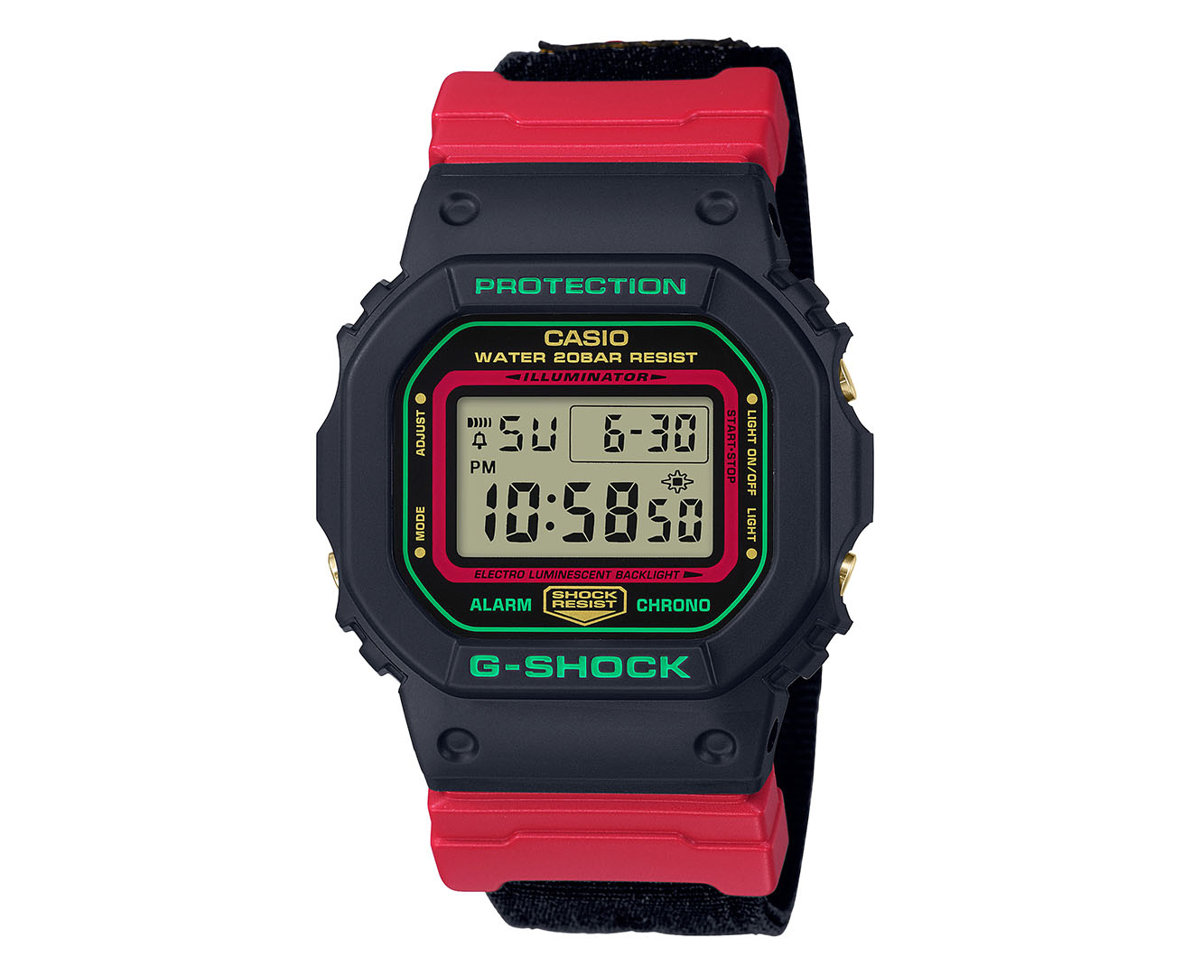 casio black red