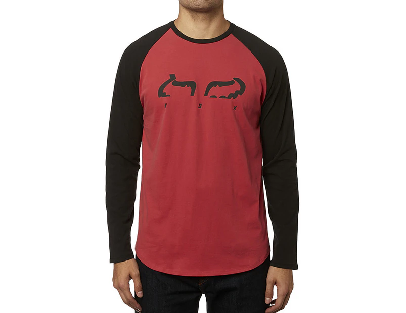 Fox Men's Strap Airline Long Sleeve Tee / T-Shirt / Tshirt - Rio Red