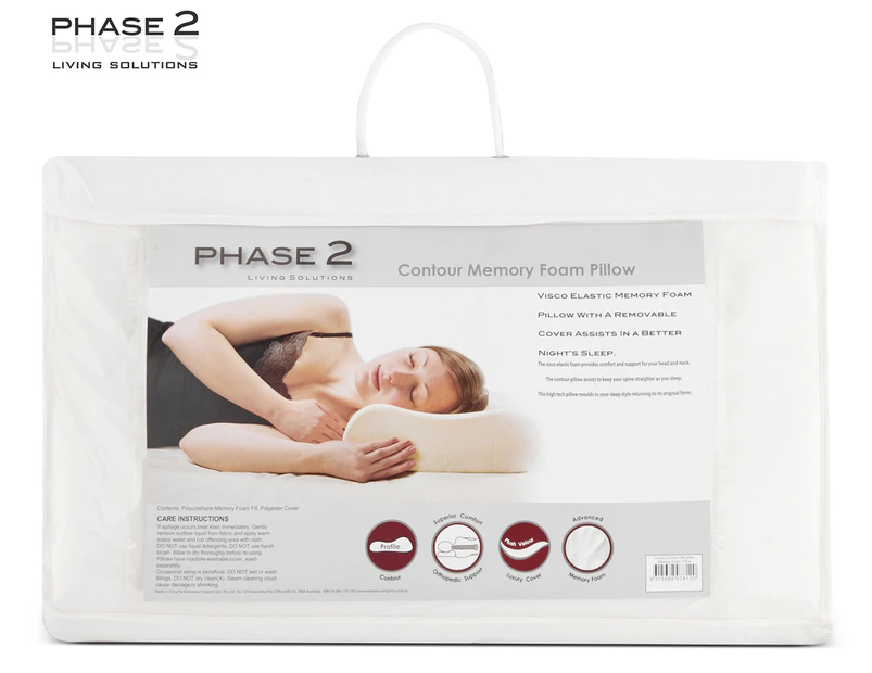 Phase 2 Contour Memory Foam Pillow