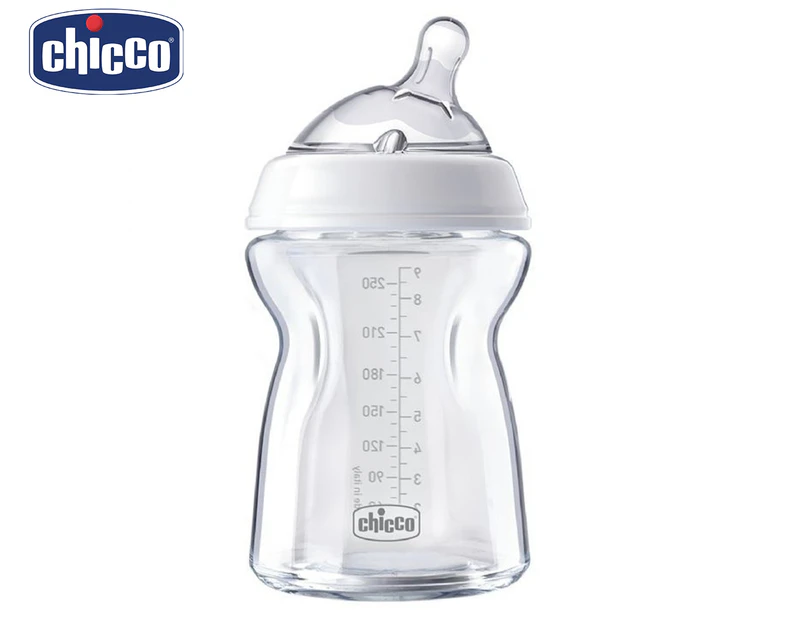 Chicco 250mL Natural Feeling Glass Bottle 0m+